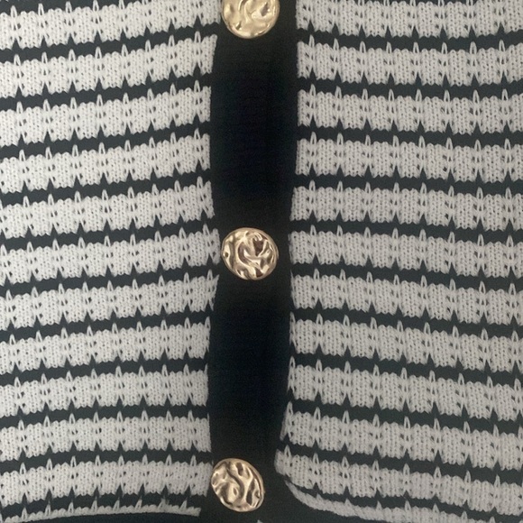 Zara Black and White Striped Sweatervest - Picture 4 of 4